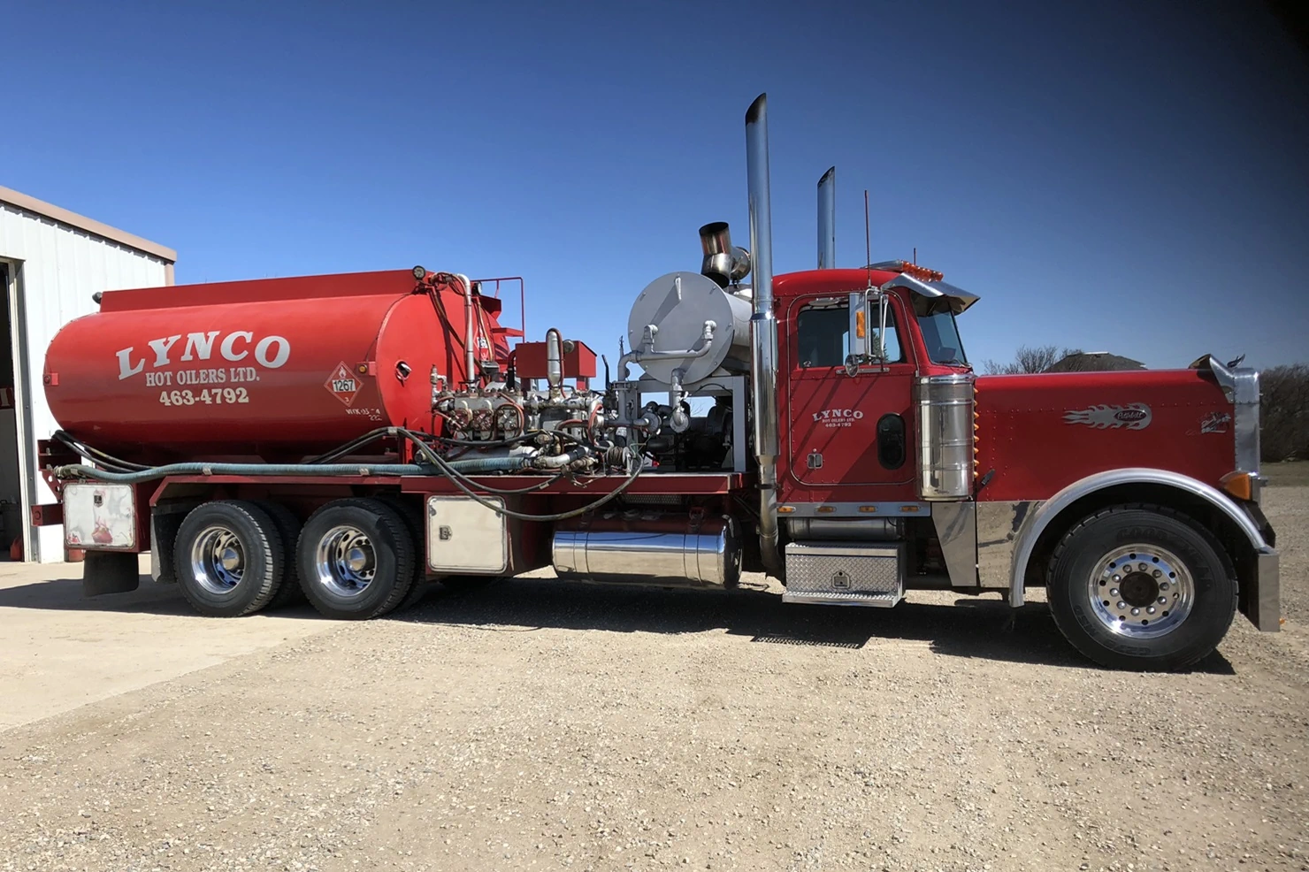 Hot Oiler truck parked at Lynco's shop